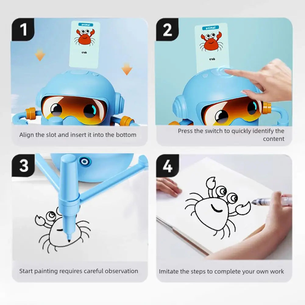 Kids Drawing Robot Interactive Educational Toy